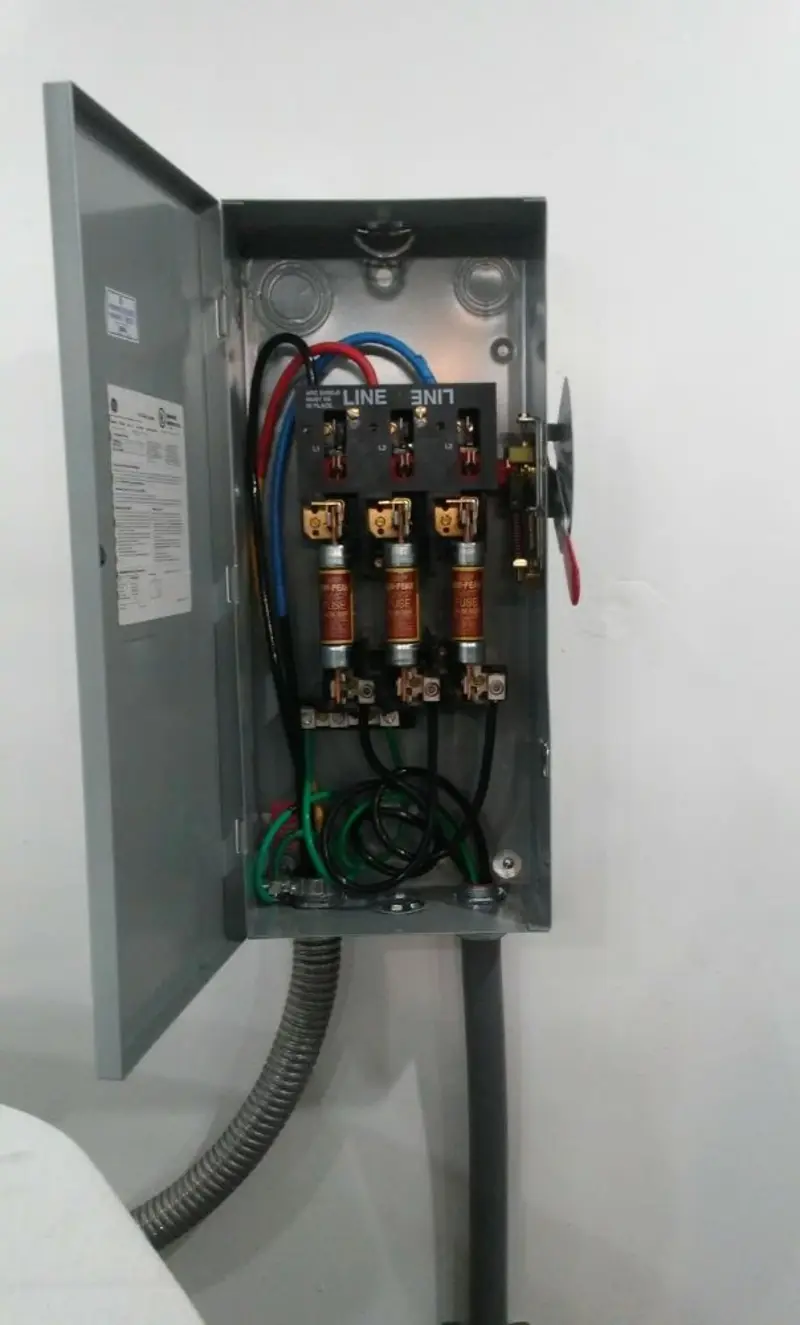 Three-phase disconnect switch installed for Electrical Wiring & Rewiring in Tipp City
