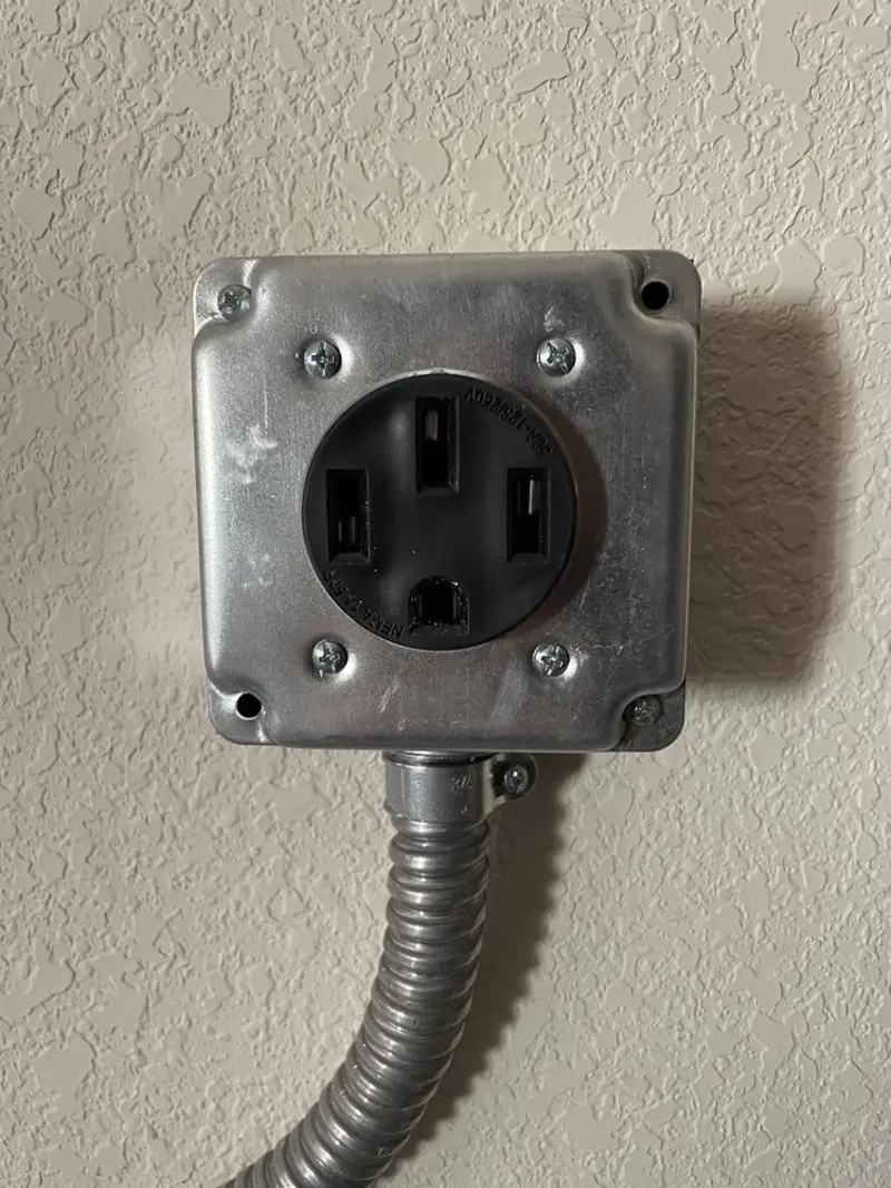 NEMA 14-50 outlet installed for Smart Home Electrical in Tipp City